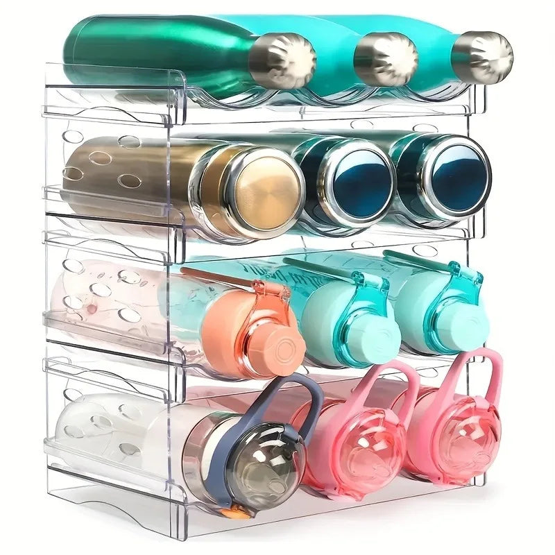 Modular Expandable Cup Storage Rack 2 3 Layers Transparent Organizer Qme