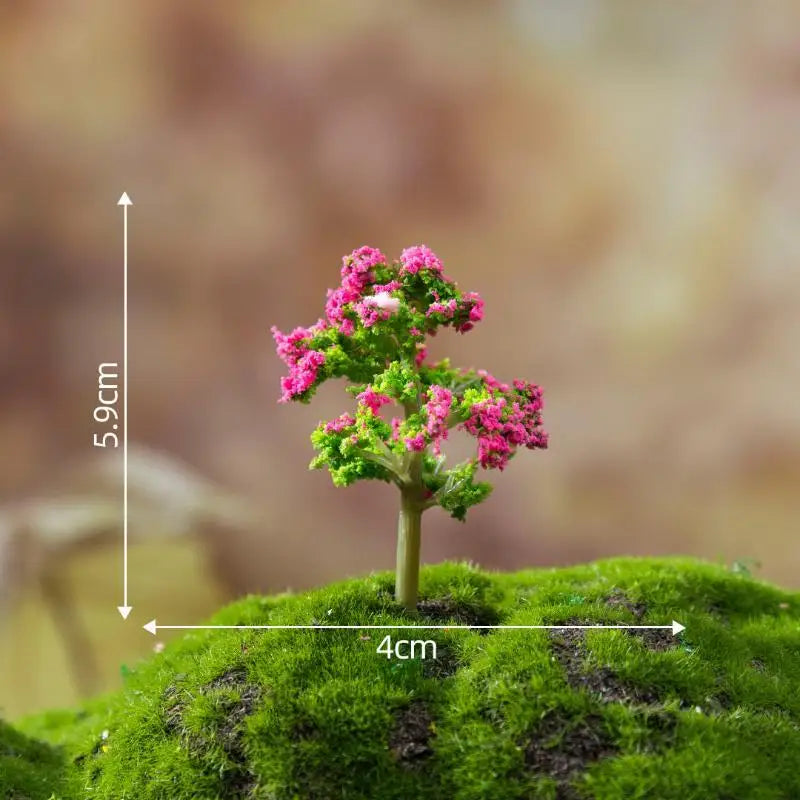 Mini Artificial Flower Trees With Vivid Colors And Realistic Look Perfect For Fairy Garden Micro Landscape DIY Decor Qme G