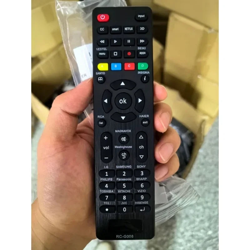 Universal Tv Remote For Samsung Tcl Philips Vizio Sharp Sony Panasonic Sanyo Insignia Toshiba and Other Brands Smart TV Qme black