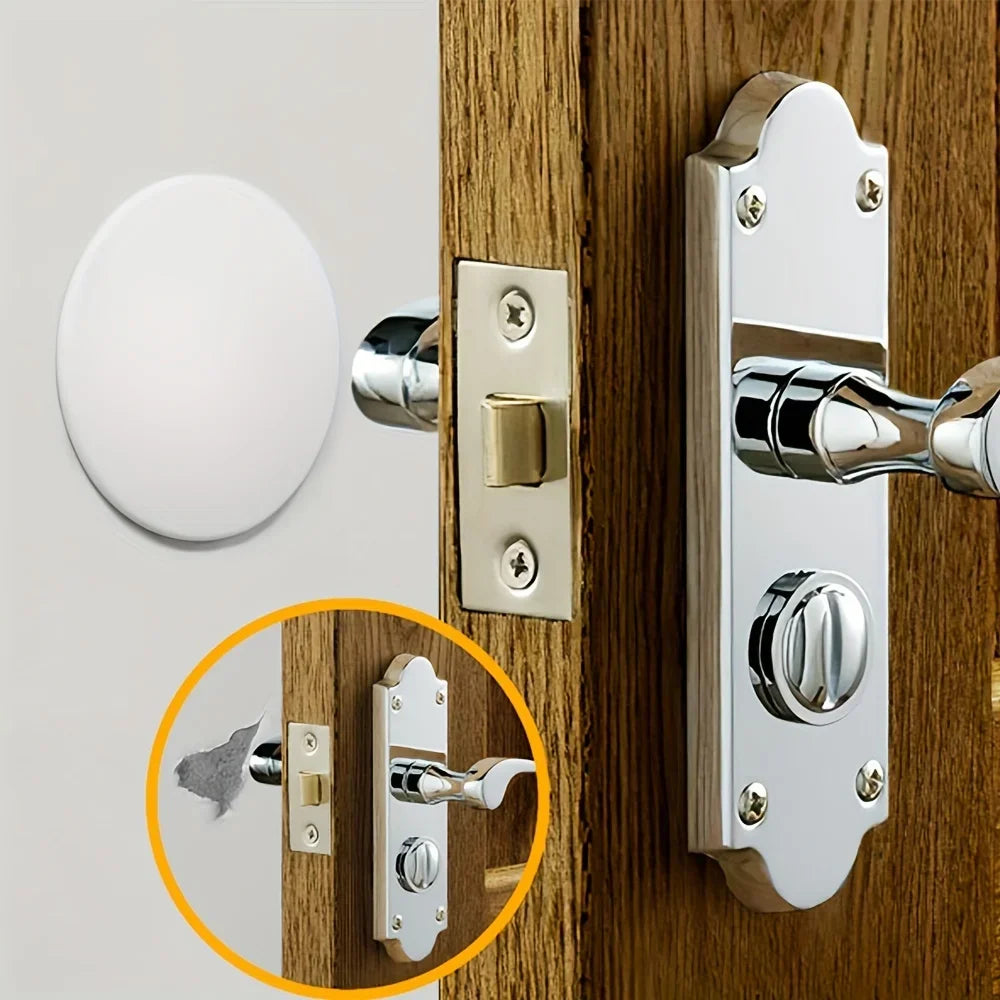 Door Stops for Wall with Strong Back Adhesive - Quiet And Shock Absorbent Soft Plastic Wall Protectors from Door Knobs Qme