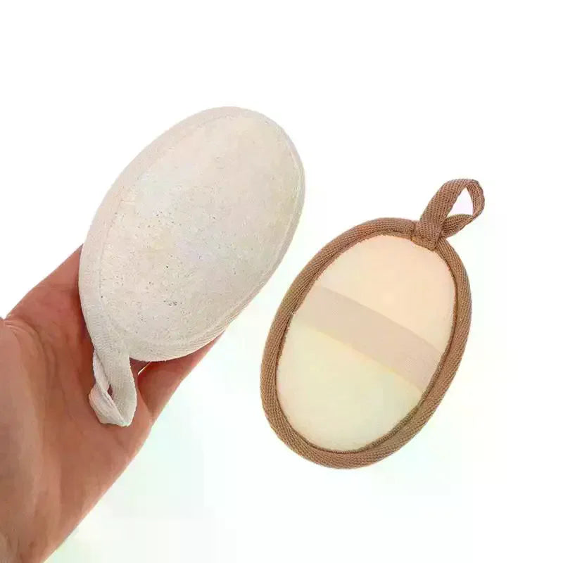 Natural Loofah Body Scrubber Soft Exfoliating Sponge Shower Brush Cleaner Pad Body Skin Care Tool Bath Exfoliator Shower Puff Qme
