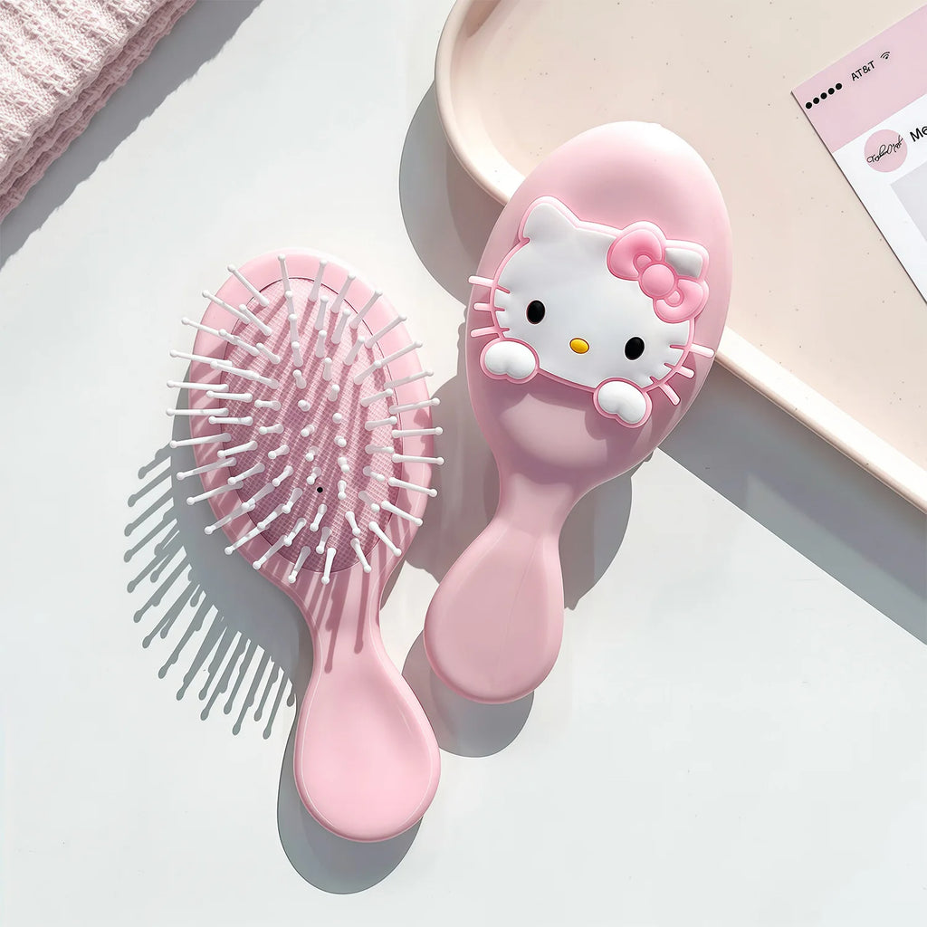 Hello Kitty's Cute Ribbed Comb Volumizing Openwork Travel-friendly Qme 5