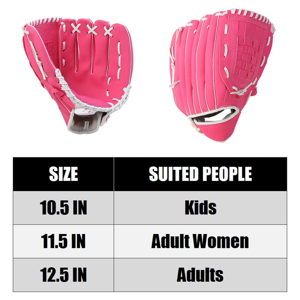 Outdoor Sport Baseball Glove Left Hand Baseball Practice Glove for Kids Youth Adults 10.5/11.5/12.5 Inch Qme
