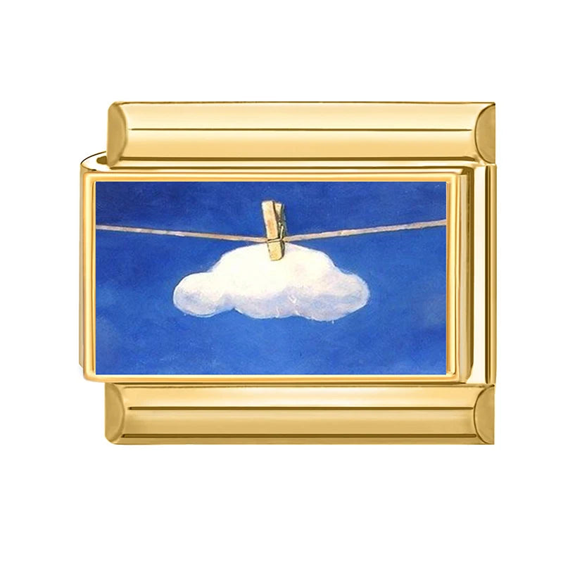 Fashion 2026 Pretty Sakura Mount Fuji Snow Mountain Charm Italian