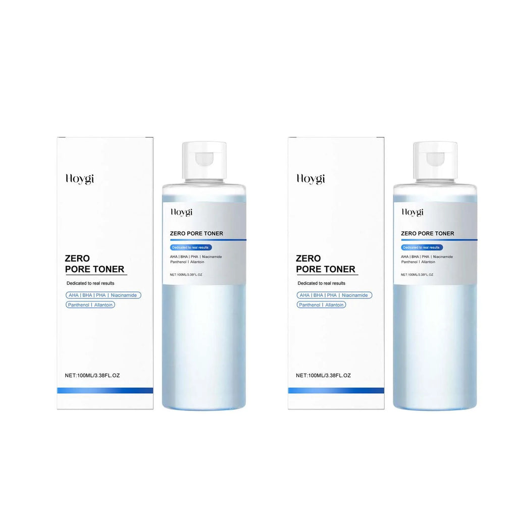 Exfoliating Hydrating Toner Moisturizing Smoothing Brighten Skin Pore Refining Improve Dry Skin Zero Pore Toner Soothing Formula Qme 2 x 100ml Boxed