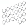20PCS/Lot Fine 925 Sterling Silver Color Earrings Handmade Making Jewelry Findings Round Lever Back Earwires Diy Supplies Qme Default Title