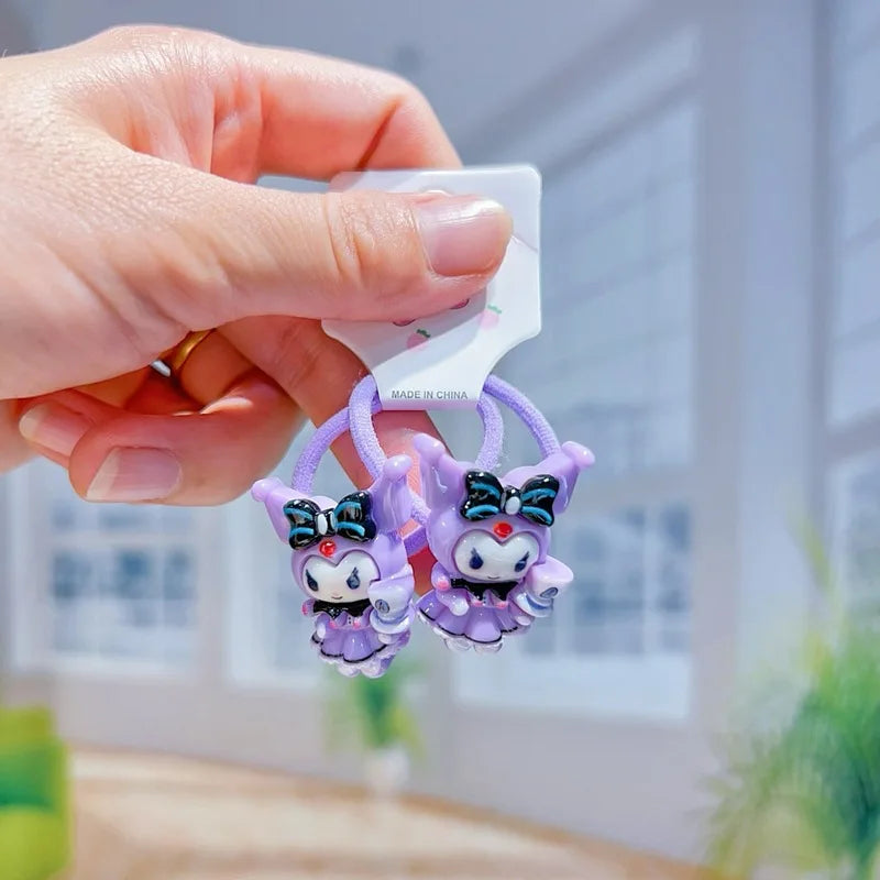 Clowmi Black-purple Hair Clips Ties Cartoon BB Gentle Cute Qme