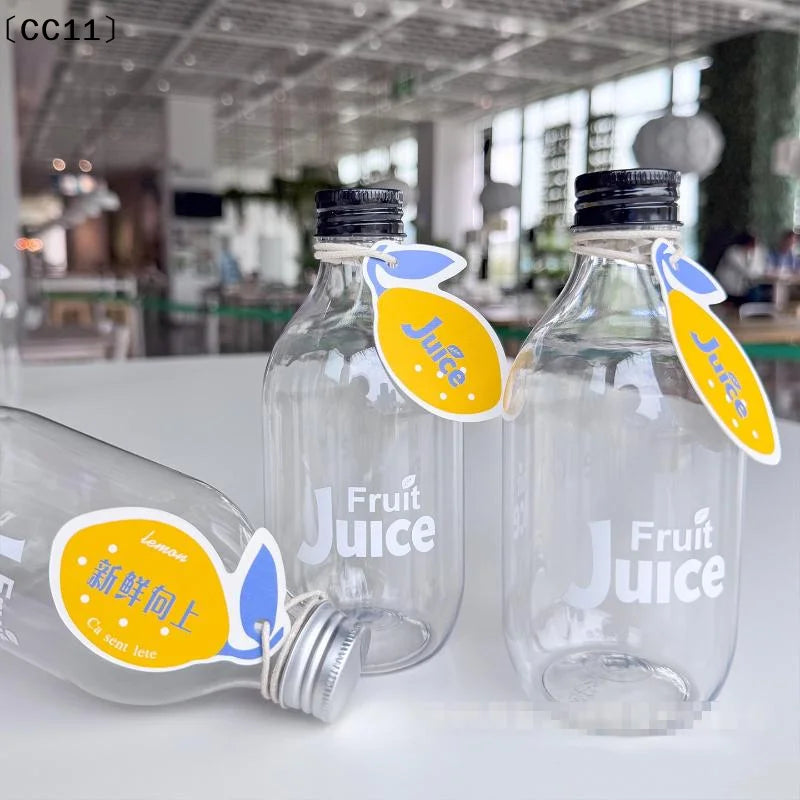 Plastic Juice Bottles Caps Long-lasting Spill-proof Clear Milk More Qme