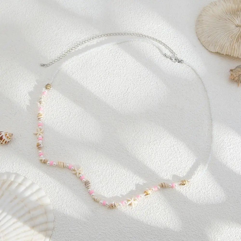 Colorful Starfish Shell Waist Chain Acrylic Minimalist Bohemian Body Chain Vacation Style Adjustable Boho Waist Jewelry Women Qme