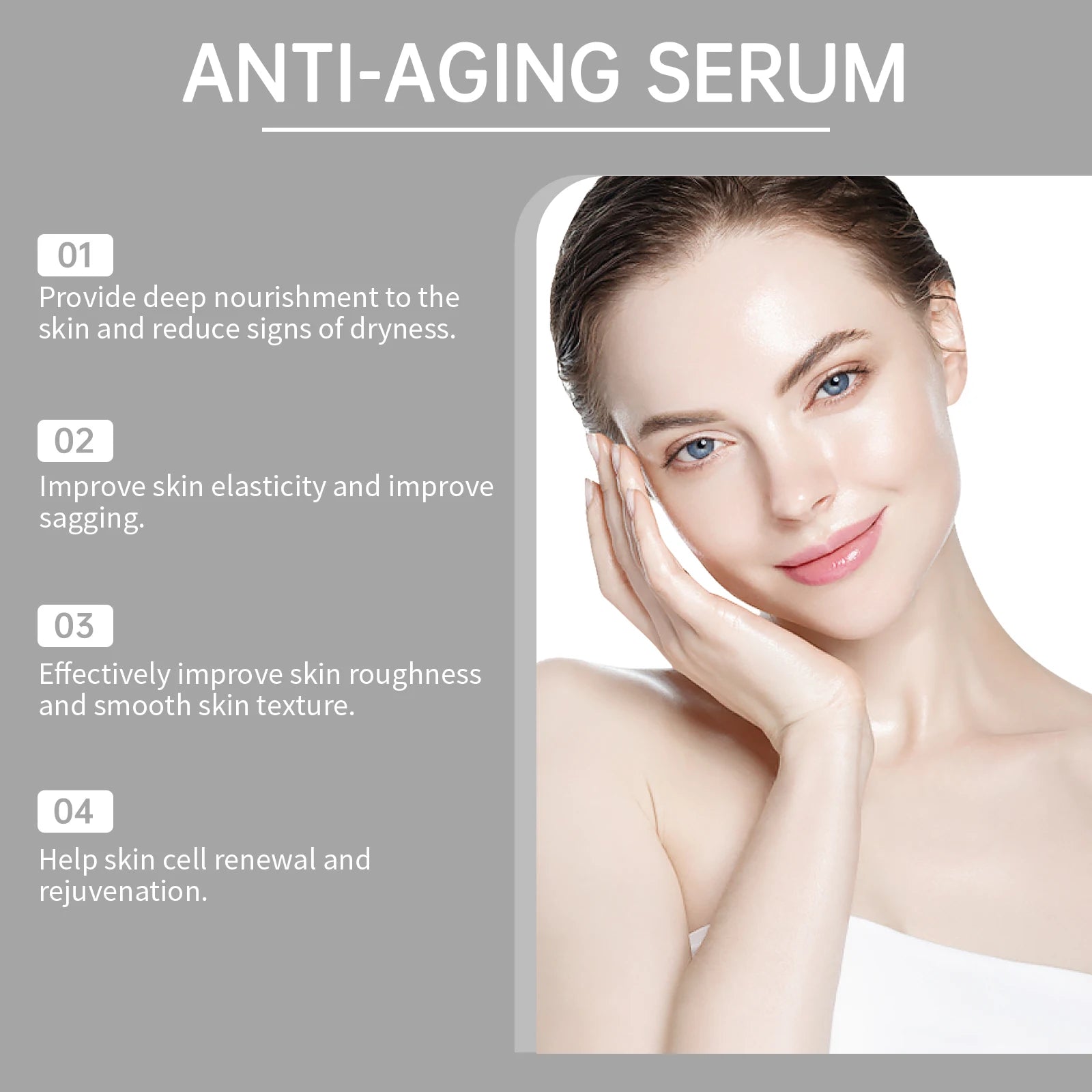 Hyaluronic Acid Essence Skin Care Roller Set Tightening Massage Facial Skin Smoothing Nourishing Improve Rough & Matte Skin Qme