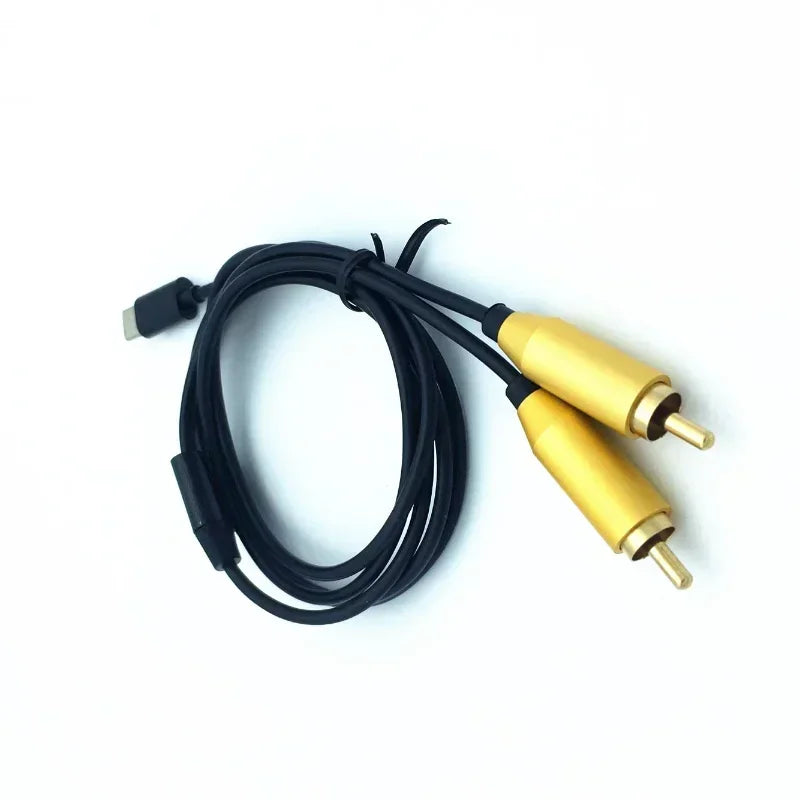 2PCS Type-C USB C to 2 Dual RCA Male Signal For Video AV Audio Adapter Cable Converter Function Mobile Phone Accessories Qme
