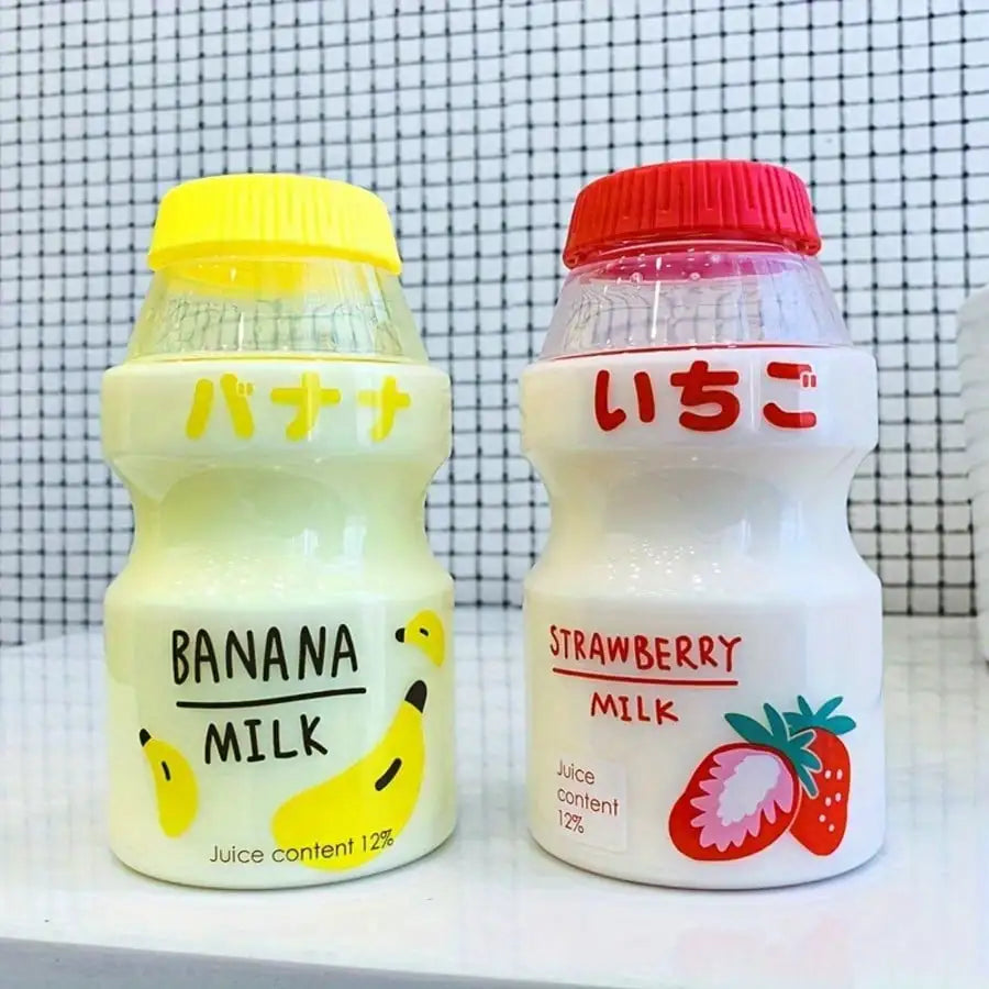 Cute Cartoon Milk Bottle Water Cup Leak Proof Anti Drop Sports Kettle Qme