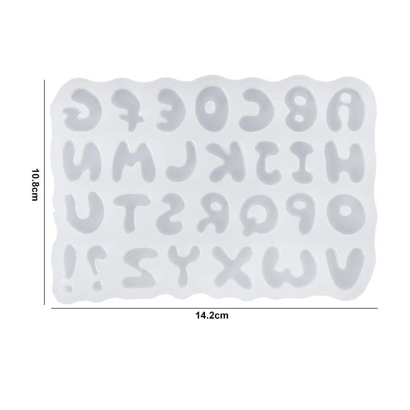 Alphabet Resin Silicone Mould Resin Letter Number Molds Alphabet Keychain Molds for DIY Keychain Jewelry Pendant Making Qme 9
