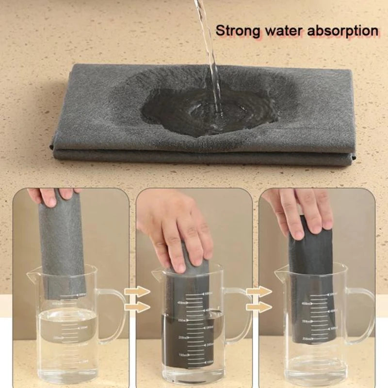 1/5PCS Thickened Magic Cleaning Cloth No Watermark Glass Wiping Cloth Reusable Window Glass Cleaning Cloth rag Kitchen Towel Qme