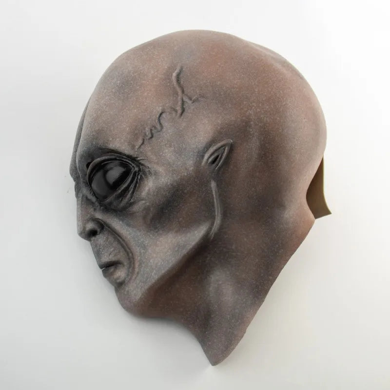 Funny’s Horror Latex Mask Cosplay UFO Oxyey Alien Skull Halloween Party Costume Ghost House Chamber Prank Devil Monster Prop Qme