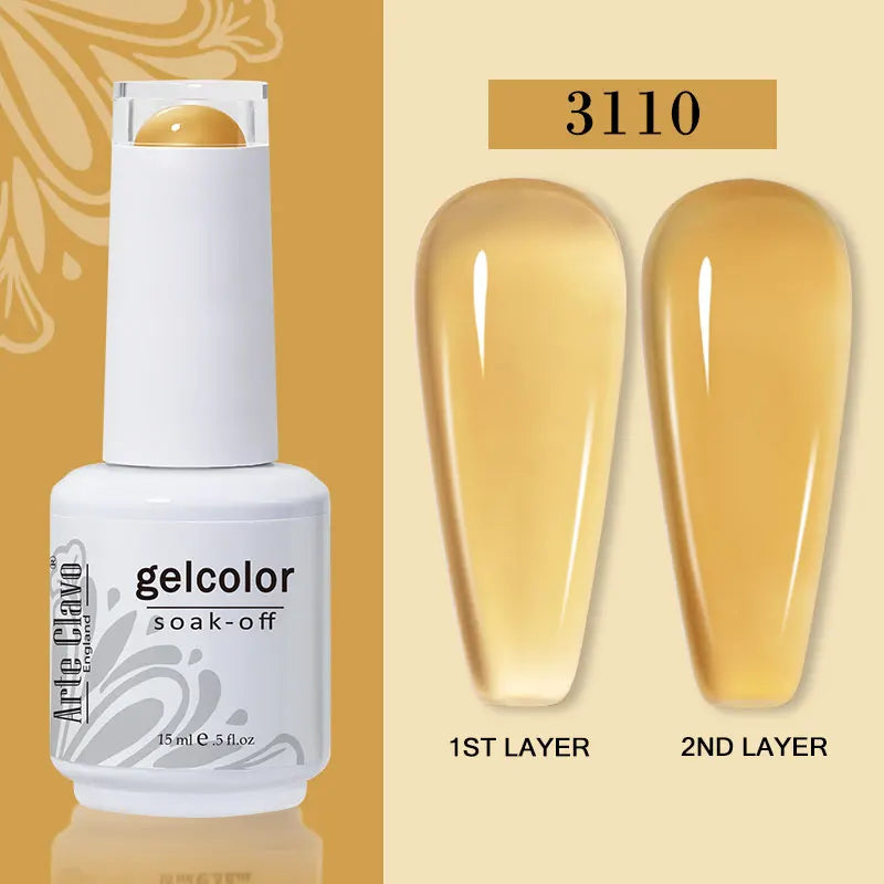 Arte Clavo Jelly Gel Polish Translucent Manicuring UV Nail Semi