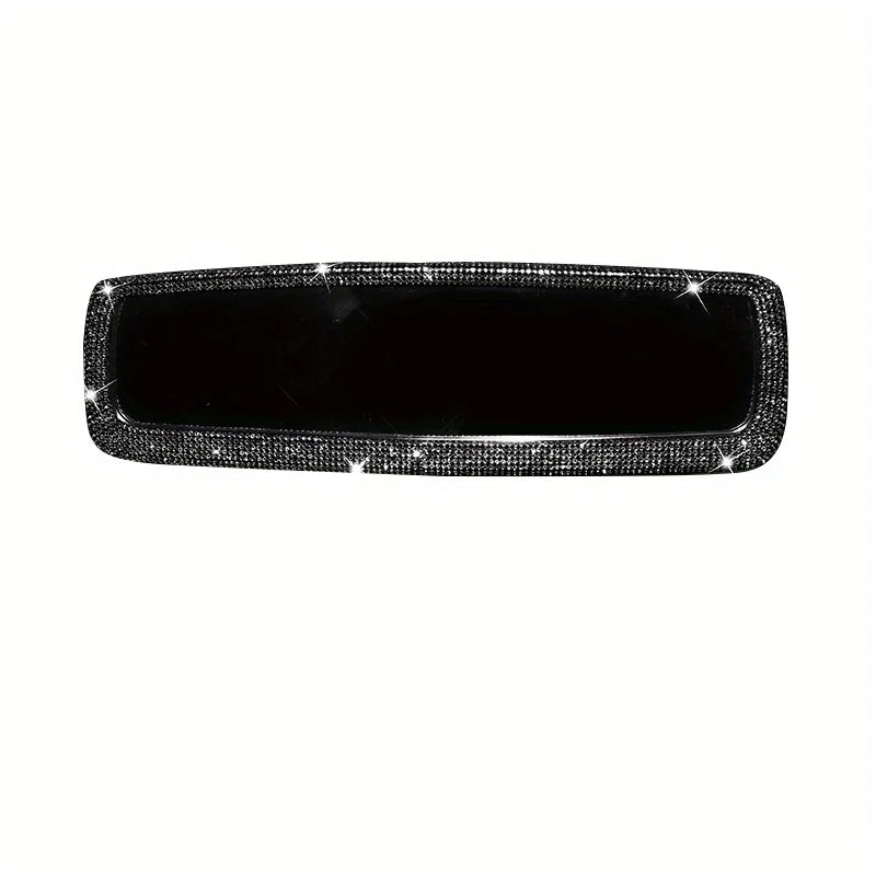 Shimmering water-drop diamond mirror car rearview mirror interior accessory rearview protection cover interior kit Qme 1pc
