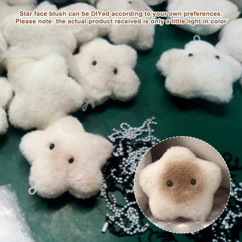Squeaky Capybara Star Plush Doll Cartoon Designed Keychain Pendant Qme B