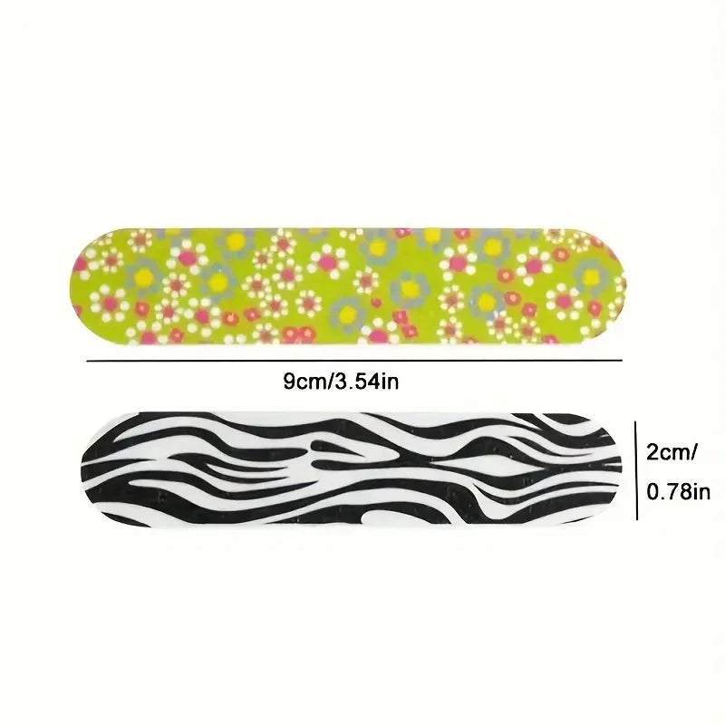 10pcs Vibrant Mini Nail File Set - Double-Sided, High-Quality Manicure & Pedicure Kit For Easy Grooming - Durable, Portable Qme