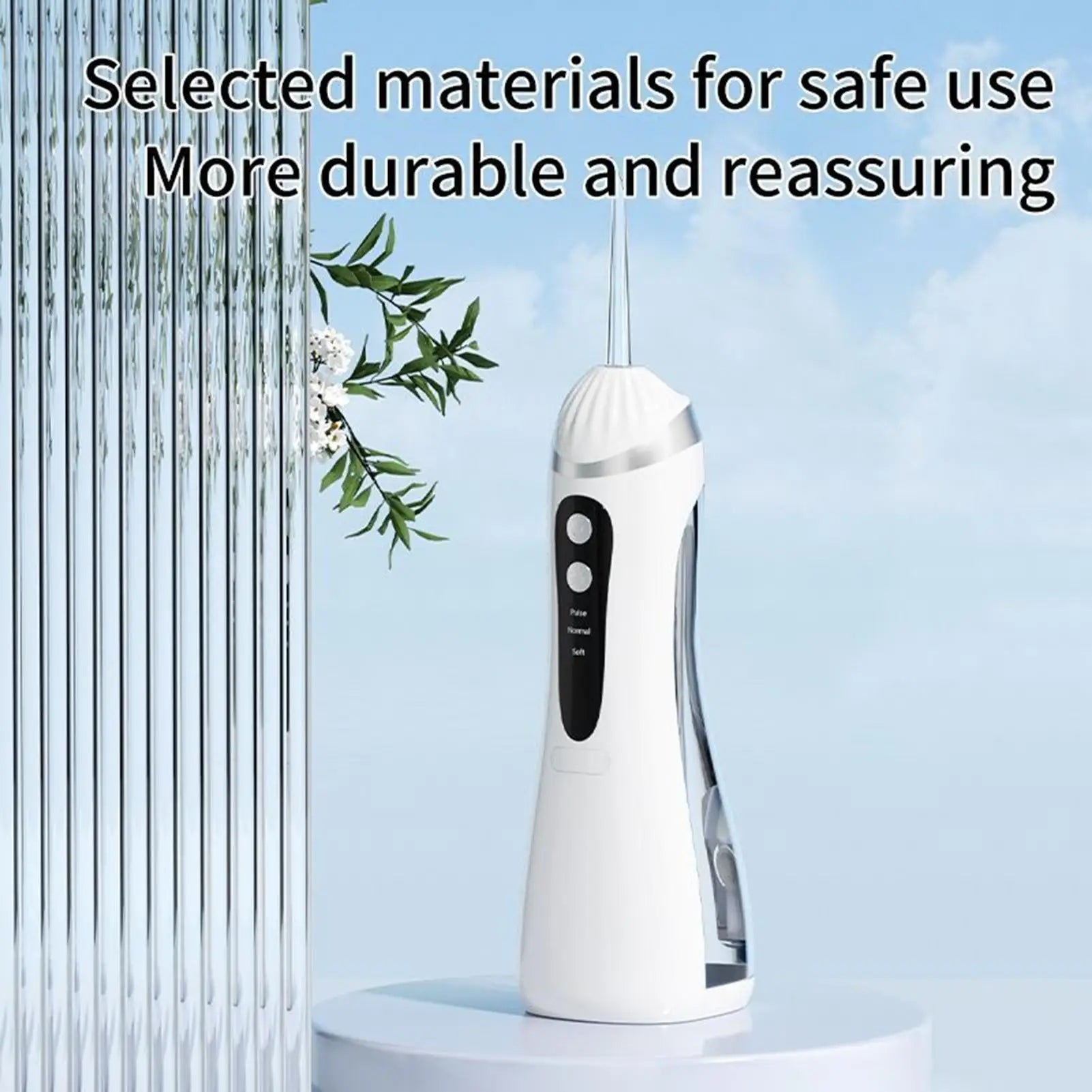 Electric Floss Rechargeable Brace Irrigator Machine Teeth Flossing Machine for Bathroom Shower Countertop Home Apartment Qme