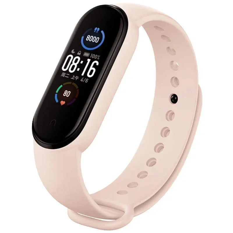 Watch Strap For Xiaomi Mi Band 7 6 5 4 3 Wristband Silicone Bracelet Wrist Straps MiBand 3/4 band5 band6 Smartwatch Accessories Qme Official fans Mi band 5 6 7