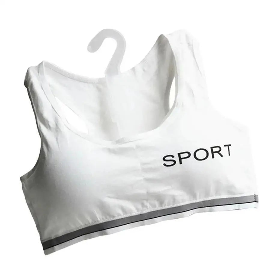 Teen Sports Bra Comfortable Seamless Padded Bralette Girls Women Gym Qme