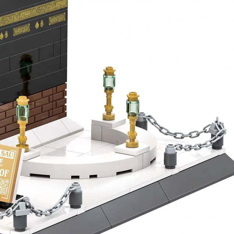 World Architecture Model Building Blocks Mecca Mosque Kaaba Educational Toy Assembly Block Model Toys Kid Boys Gift Child Adults Qme