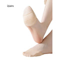 2pairs Women's Invisible Half Toe Socks, Non-Slip Forefoot Pads, Breathable Half Socks for High Heels, Anti-Wear Foot Cushions Qme Beige 2pairs One Size