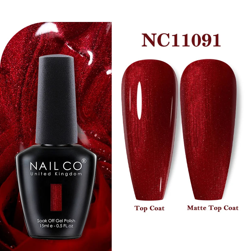 NAILCO Rubber Base Gel Polish Milky Pink Jelly White Beige 6Colors