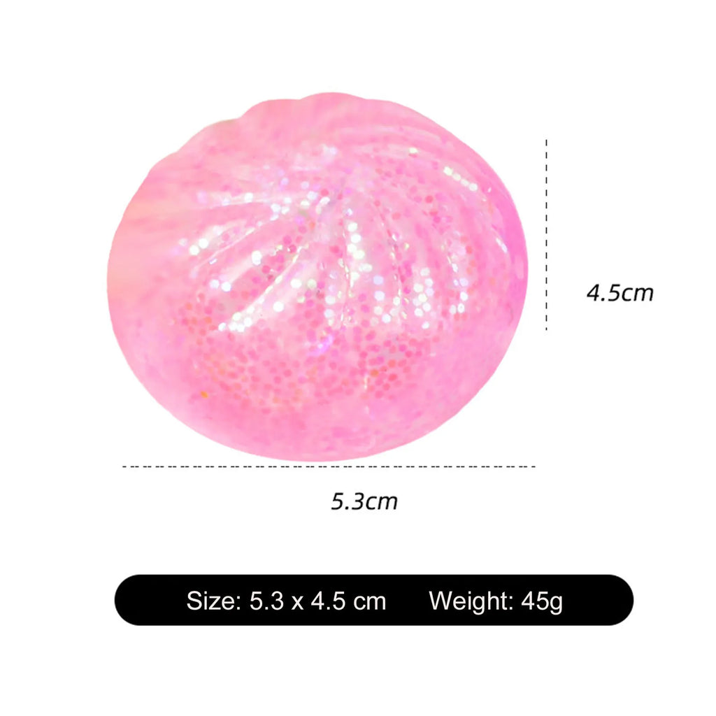Mini Glitter Dumpling Squishy with Box Dumplings Sensory Squeeze Toy for Stress Relief Decompression Fidget Toy Random Color Qme