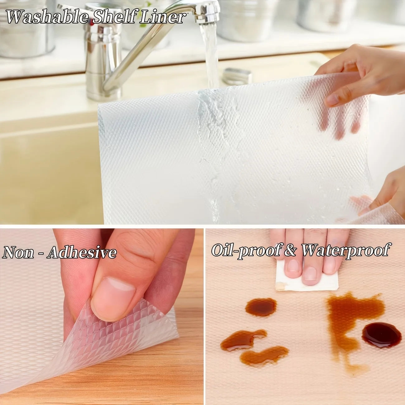 Washable Oil-Proof Non-Slip And Moisture-Proof Drawer Mats Non-Stick And Suitable For Cabinets Drawers And Shoe Cabinets. Qme