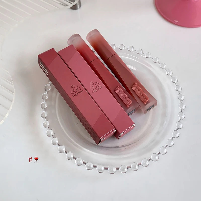 Gege Bear Velvet Matte Soft Lip Glaze Autumn&winter Reddish-brown Qme