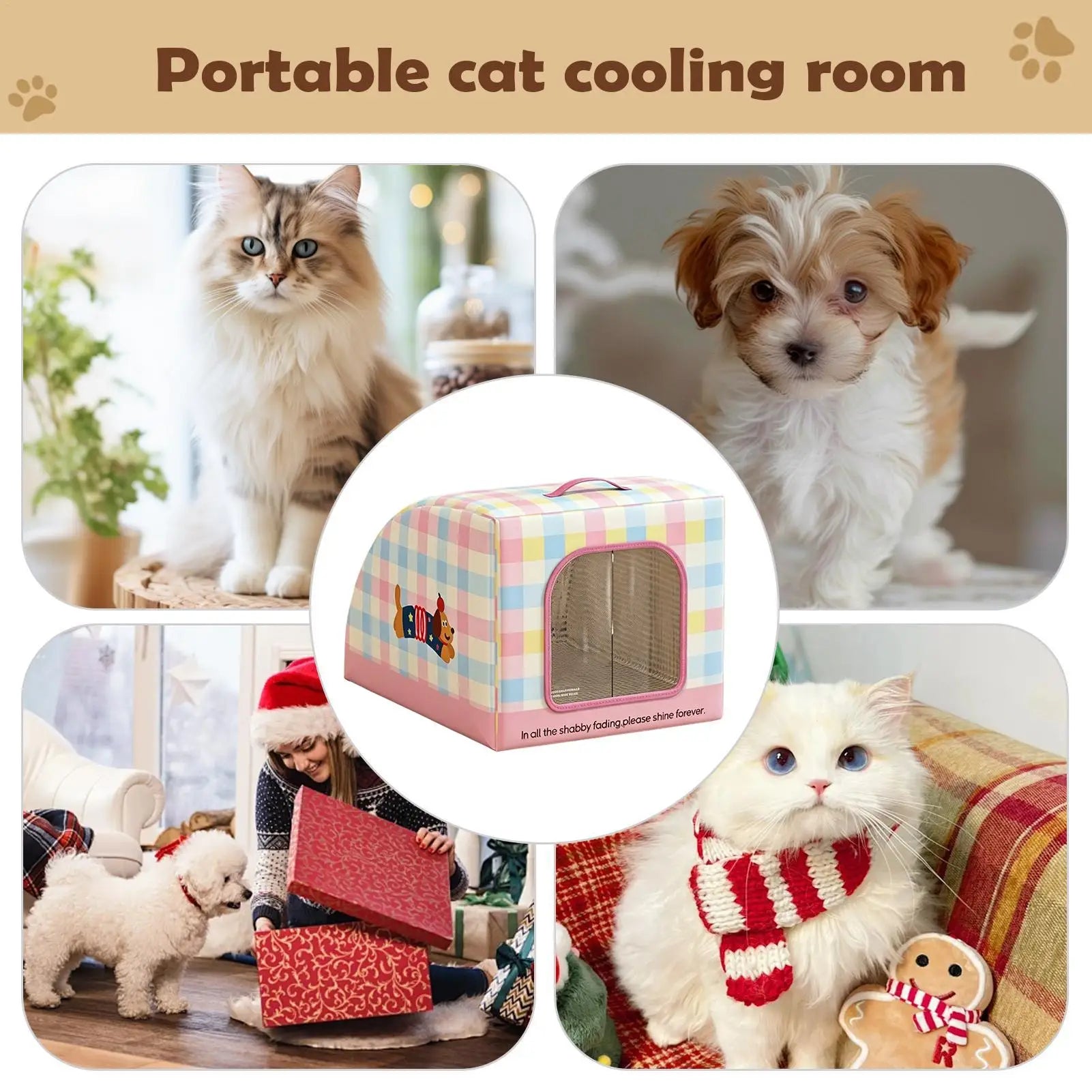 Insulated Cat House Insulated Portable Bed With Handle Indoor Cat House For Stray Pets Bedroom Living Room Balconies Courtyards Qme