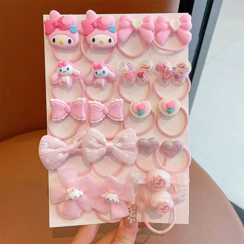 Hello Kitty Kuromi Hair Accessories: Gentle on Hair, Great Elasticity, Rubber Bands, Student Hair Ties, Hair Bands Qme 9