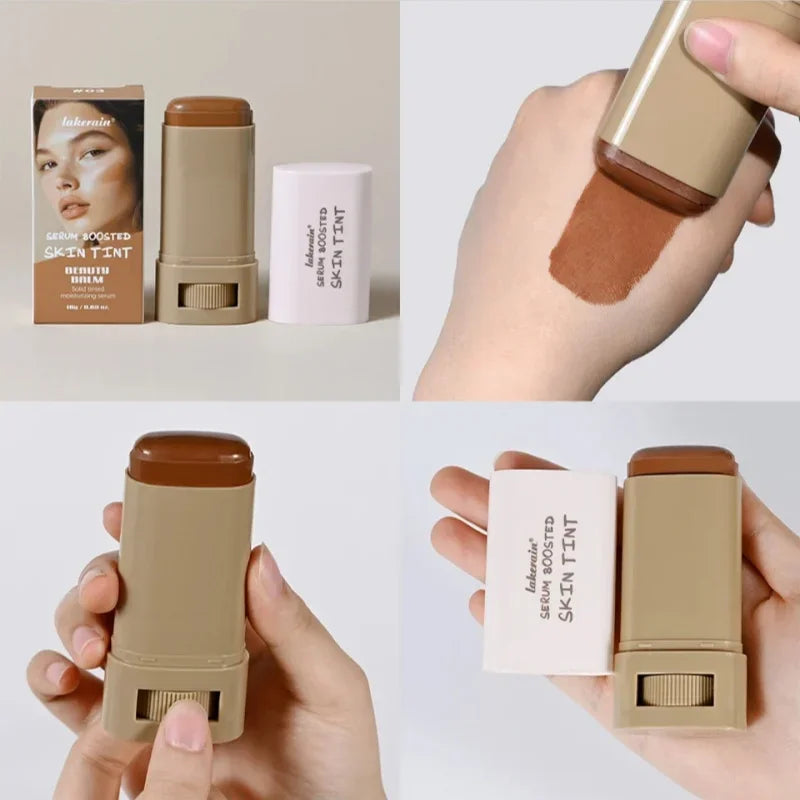 Stick Foundation Boosted Skin Tint Foundation Stick Smooth Plumper Hight Coverage Travel Bronze Foundation Stick Makeup Qme
