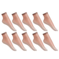 1 10 Pairs Women Socks Soft Woman Summer Ultrathin Breathable Sock Qme Coffee-10Pairs One Size