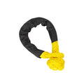 Synthetic Fiber Soft Shackle for Vehicle Recovery Off Road Towing Ropes Car Trailer Pull Rope with Protective Sleeve 38000 Lbs Qme Yellow