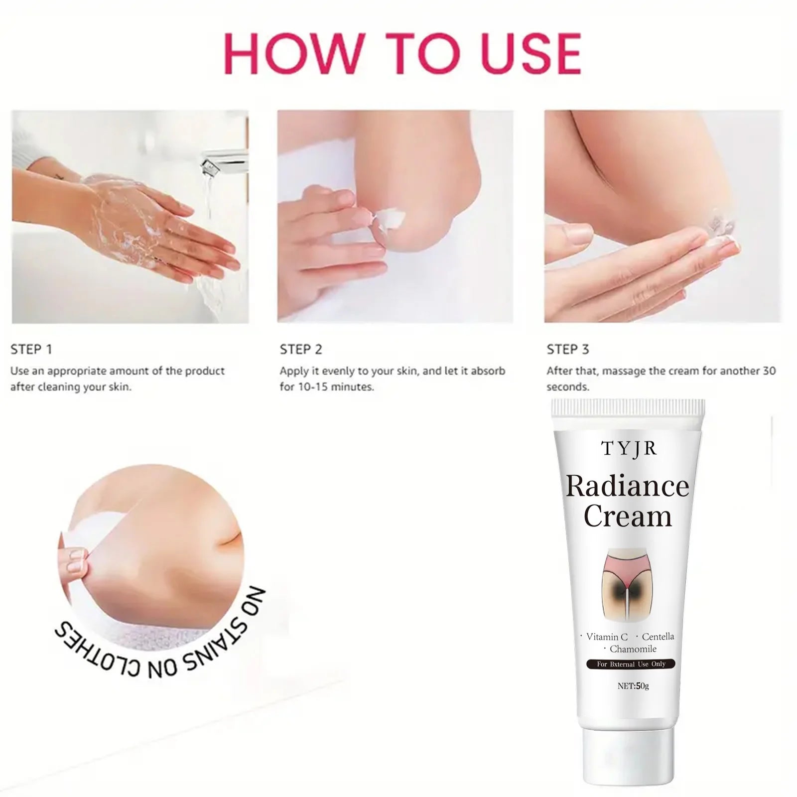 Snow White Cream Contains Niacinamide and Centella Asiatica, Whitening Lotion for Body and Private Parts, Underarm Rejuvenation Qme