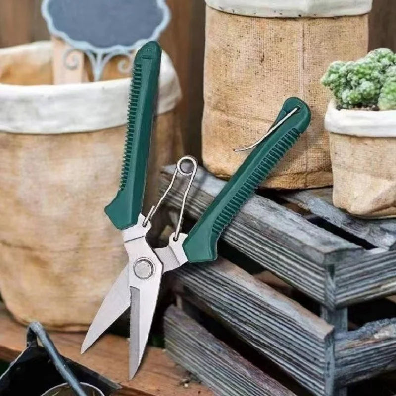 Straight Head Pruning Shears Non-slip Handlestainless Steel Outils Qme