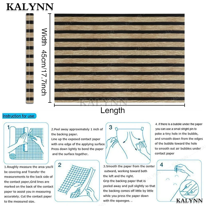 Wood Slat Wallpaperpeel Stick Self Adhesive Vinyl Waterproof Faux Qme