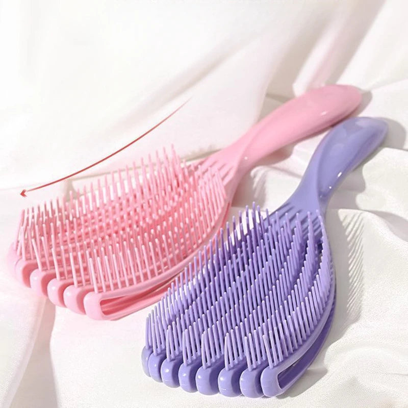 Hair Brush Octopus Hairbrush Pink Massage Detangler Brush For Curly Hair Thick Hair Care Hairbrush Styling Tools Qme