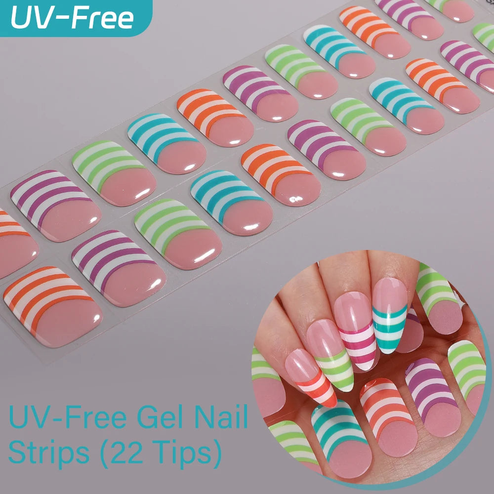 22Tips Full Cover Nail Stickers Valentine's Day Love Polish Sticker Qme BSA-0408