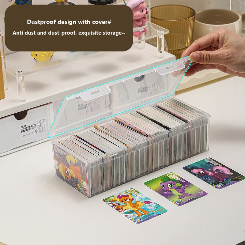 Cards Clear Plastic Compartmentalized Organizer Box Holds 550+ Game Qme