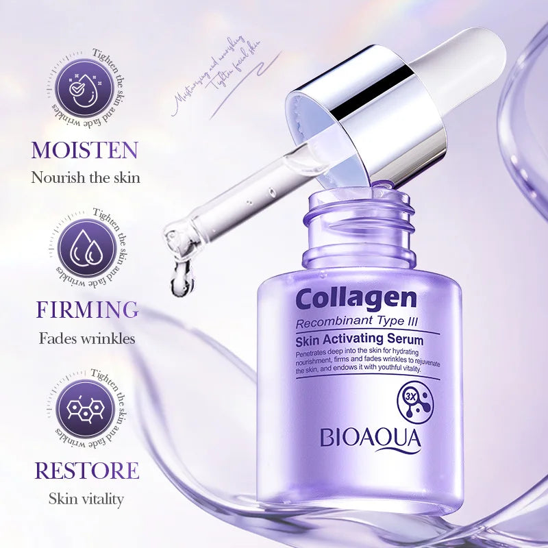 Instant Wrinkle Remover Face Serum Lifting Firming Fade Fine Lines Anti-aging Essence Whitening Brighten Nourish Skin Care Qme