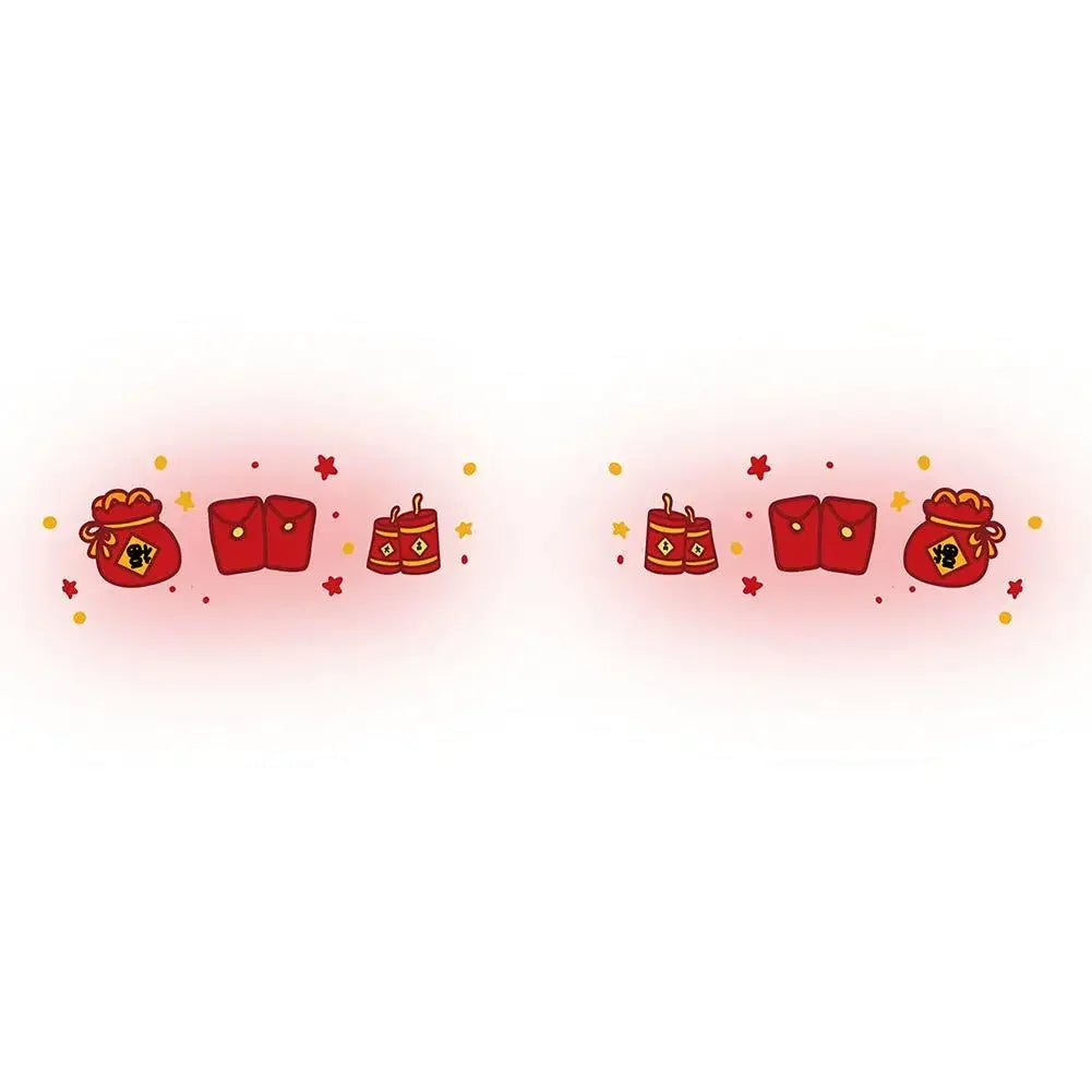 2026 New Year Face Decals Easy-Apply Festive Makeup Stickers For Parties Temporary Waterproof Facial Decor Tattoo Accessori M3M6 Qme A CN