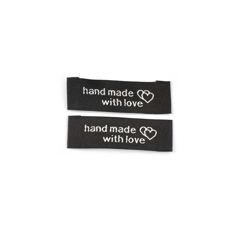 50pcs 5x1.6cm Multicolor Rectangle Embroidered Labels Sew On Clothes Bags Accessories DIY Materials Handmade Garment Tags c3462 Qme 4