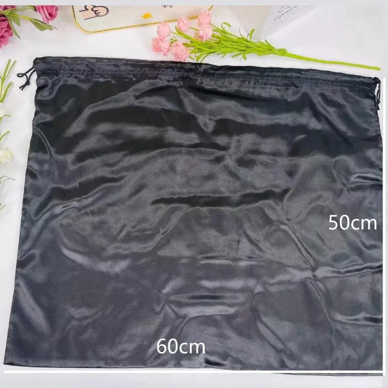 Dustproof Travel Drawstring Pouch Thick Dust Cover Storage Bags Qme XL Black