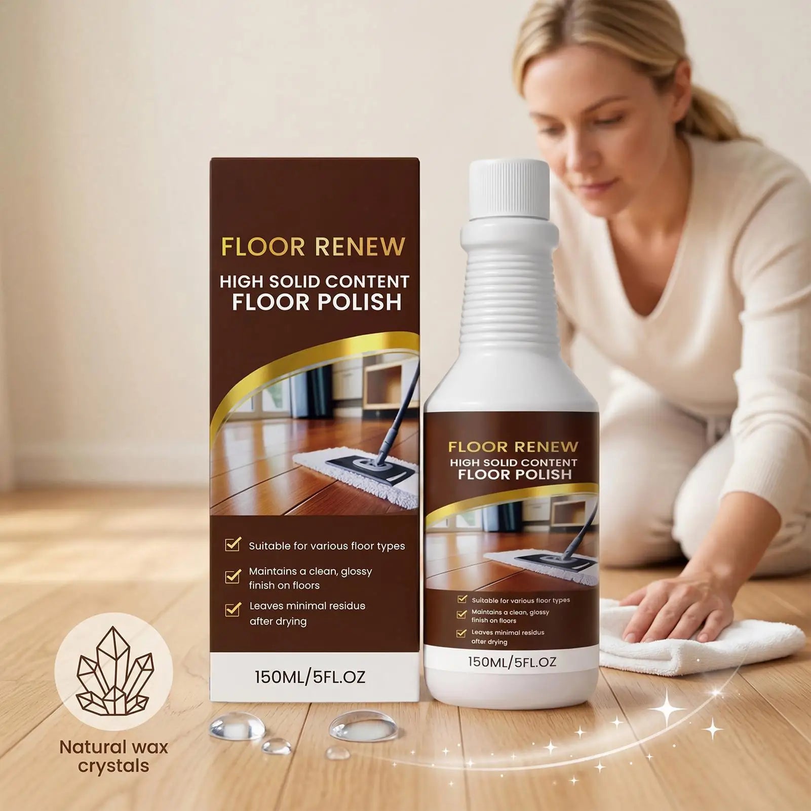 Laminate Floor Restorer 150ml Household Cleaner Floor Shine Renewal Restorer for Protective Layer Scratch Removal Repair Home Qme
