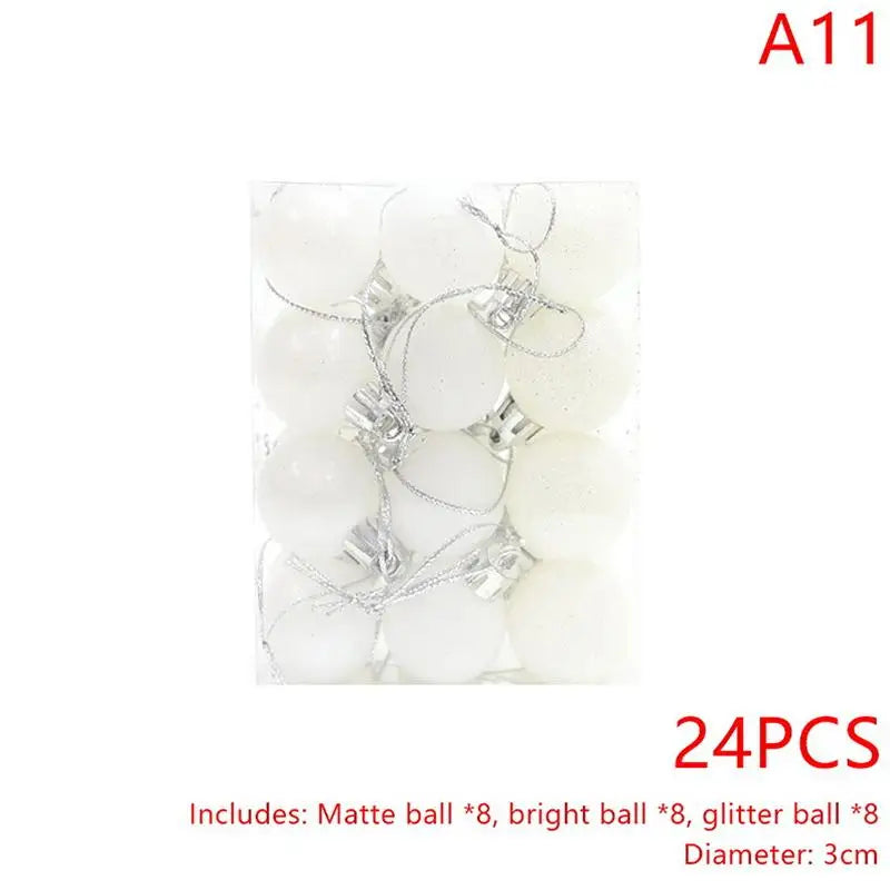 Round Christmas Ball Ornaments Hanging Xmas Tree Decor Balls Home Qme A11