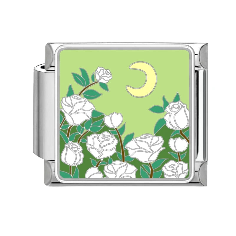 Drop Shipping 2026 Romantic Dreamy Moon Flower Sea Italian Charm